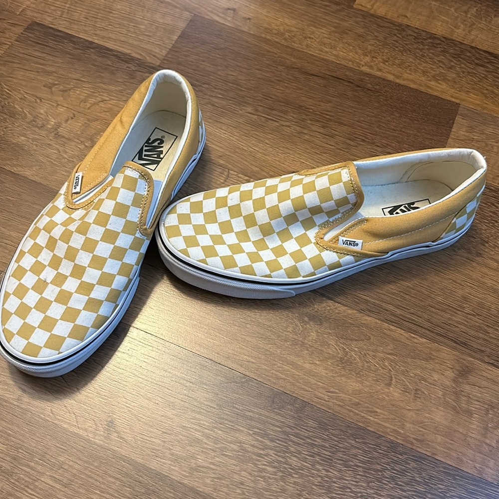 Yellow checkered vans